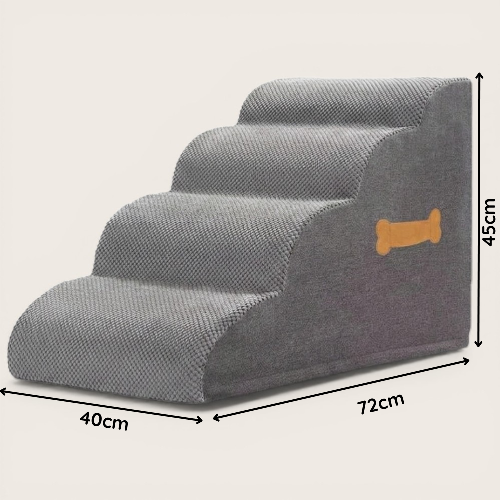 Premium Orthopädische Dackeltreppe – Gelenkschonende Schaumstoff-Stufenrampe