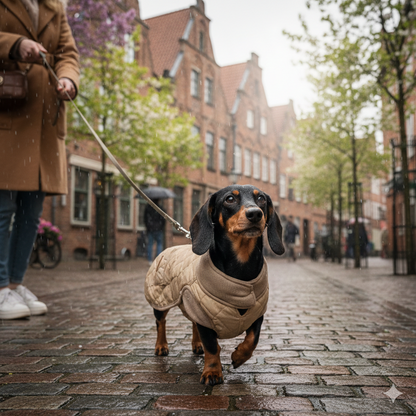 Dackel-Steppjacke "Dachshund-Pro" – Extra lang & Winddicht