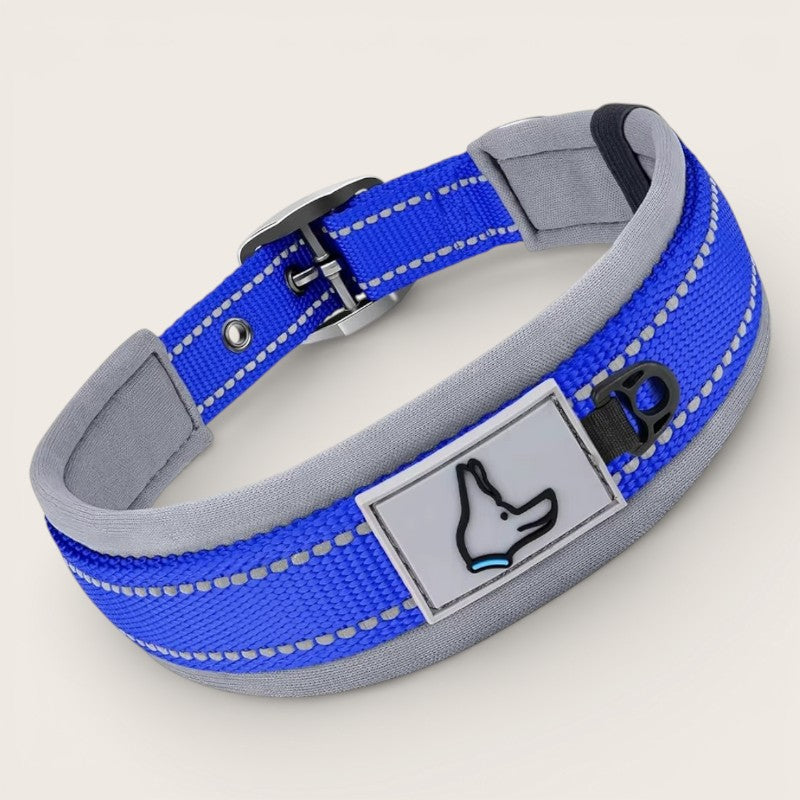 Komfort-Hundehalsband mit Polsterung & Reflektoren