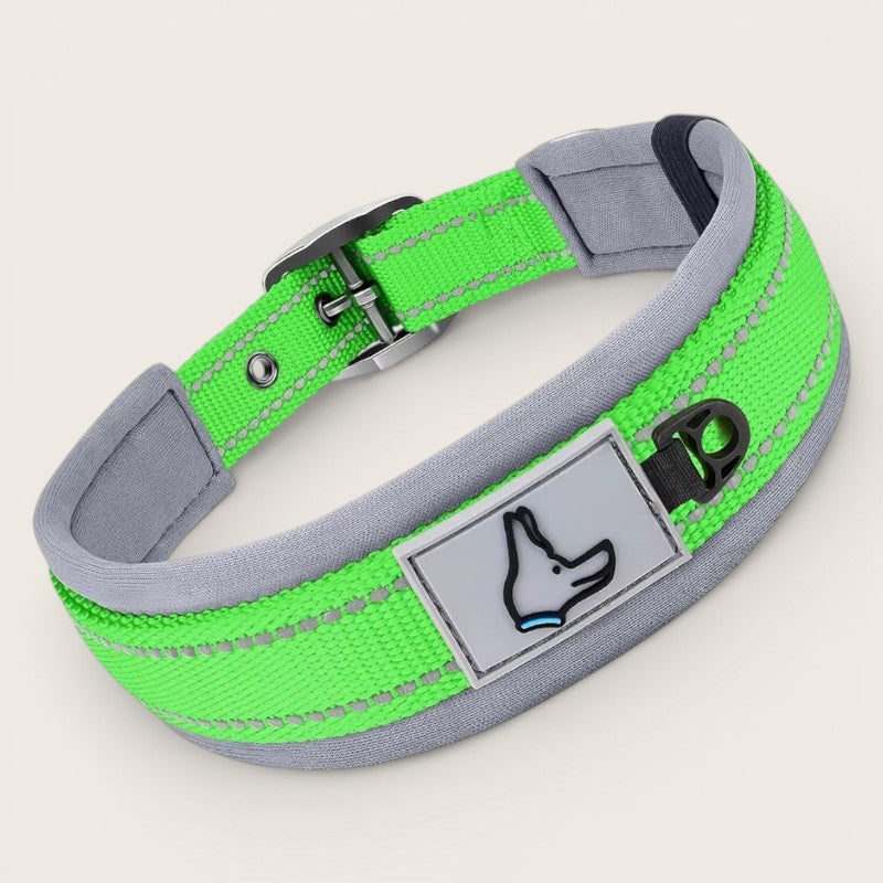 Komfort-Hundehalsband mit Polsterung & Reflektoren