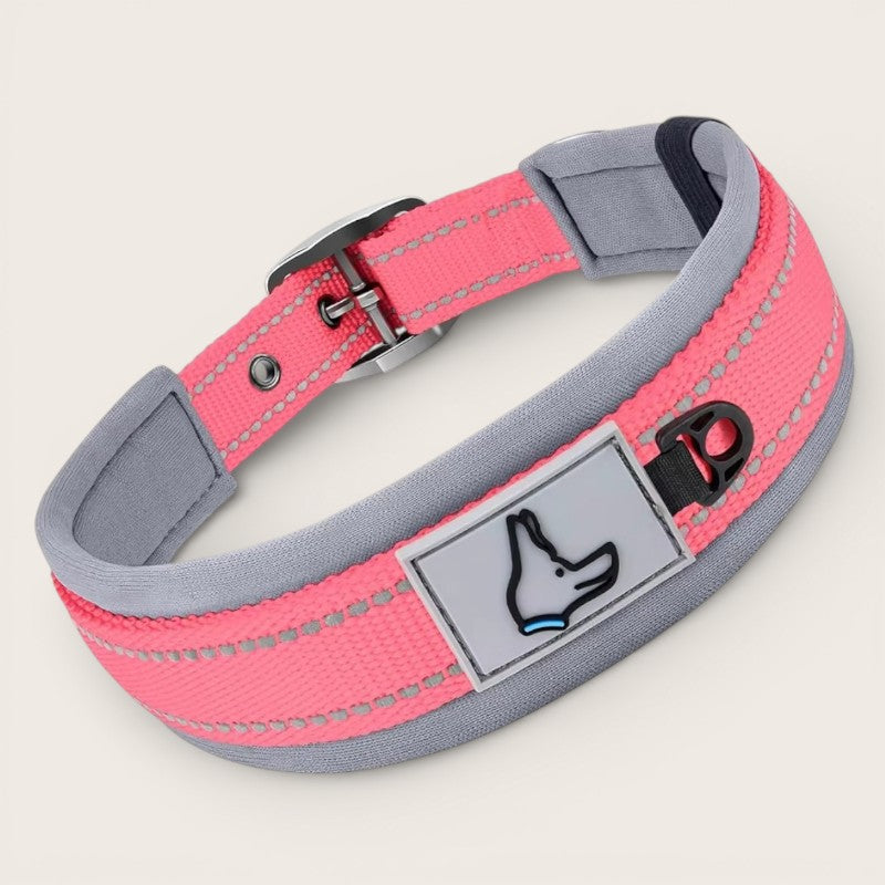 Komfort-Hundehalsband mit Polsterung & Reflektoren