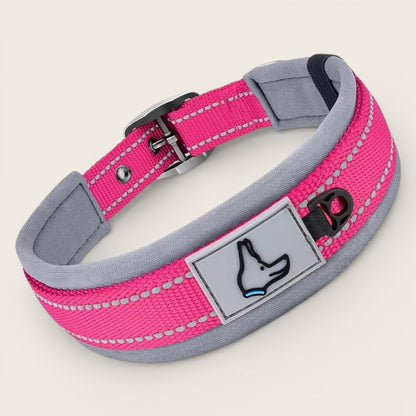 Komfort-Hundehalsband mit Polsterung & Reflektoren