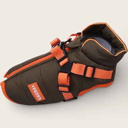 Wärmende All-in-One Hundejacke mit Fleece & sicherer Leinenführung