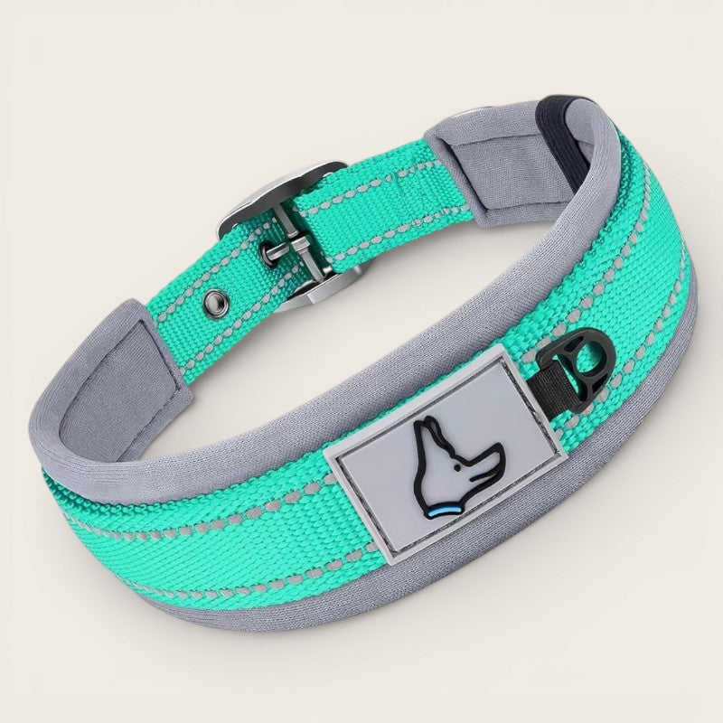 Komfort-Hundehalsband mit Polsterung & Reflektoren
